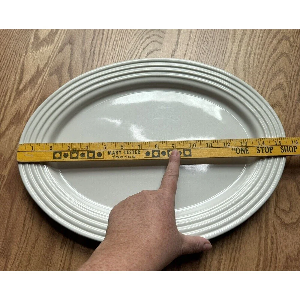 Pampered‎ Chef Platter Family Heritage Stoneware New Traditions Oval 11 x 15